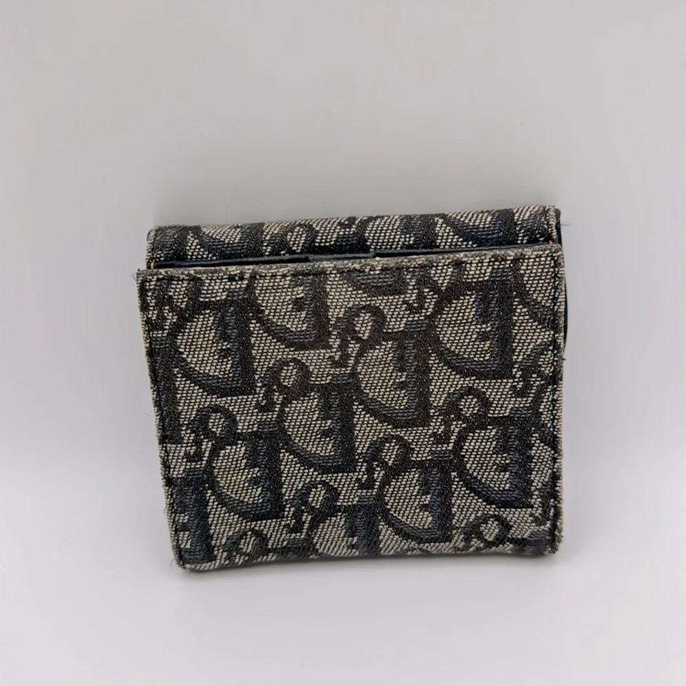 Christian Dior Wallet Saddle Lotus Oblique Jacquard with Unbranded Chain